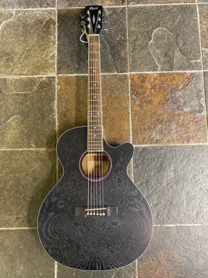 Cort SFX-AB OPBK ASH BURL Open Pore Black Cutaway Acoustic Guitar Cecere's  Music - Instruments for everyone!